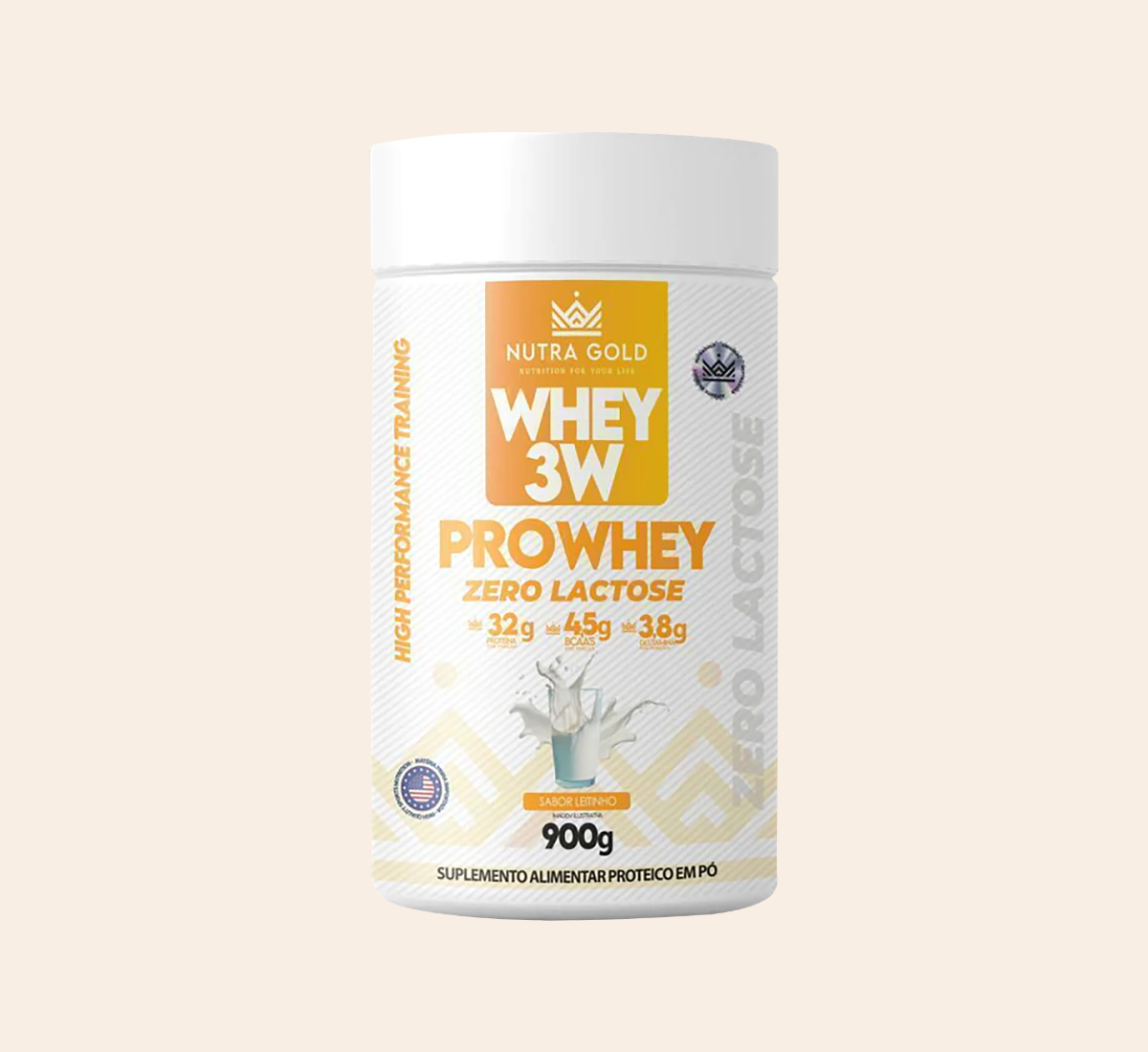 NUTRA WHEY PRO - LEITINHO ZERO LACTOSE - 900g - POTE