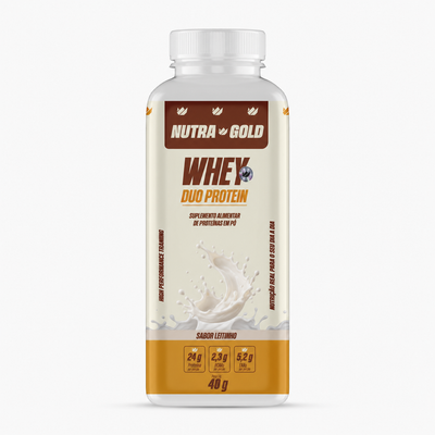 Whey DUO PROTEIN Monodose 40 g — Leitinho, com ilustração de leite